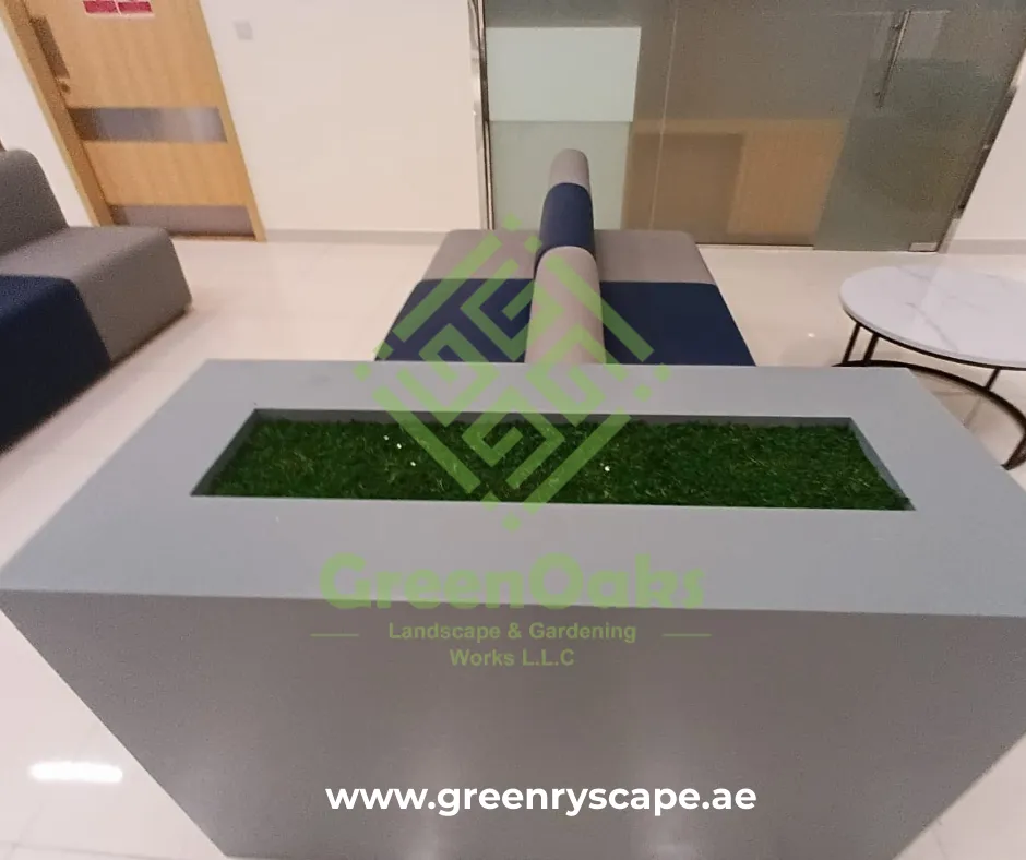 Completed Artificial Grass Garden Installation in Dubai
